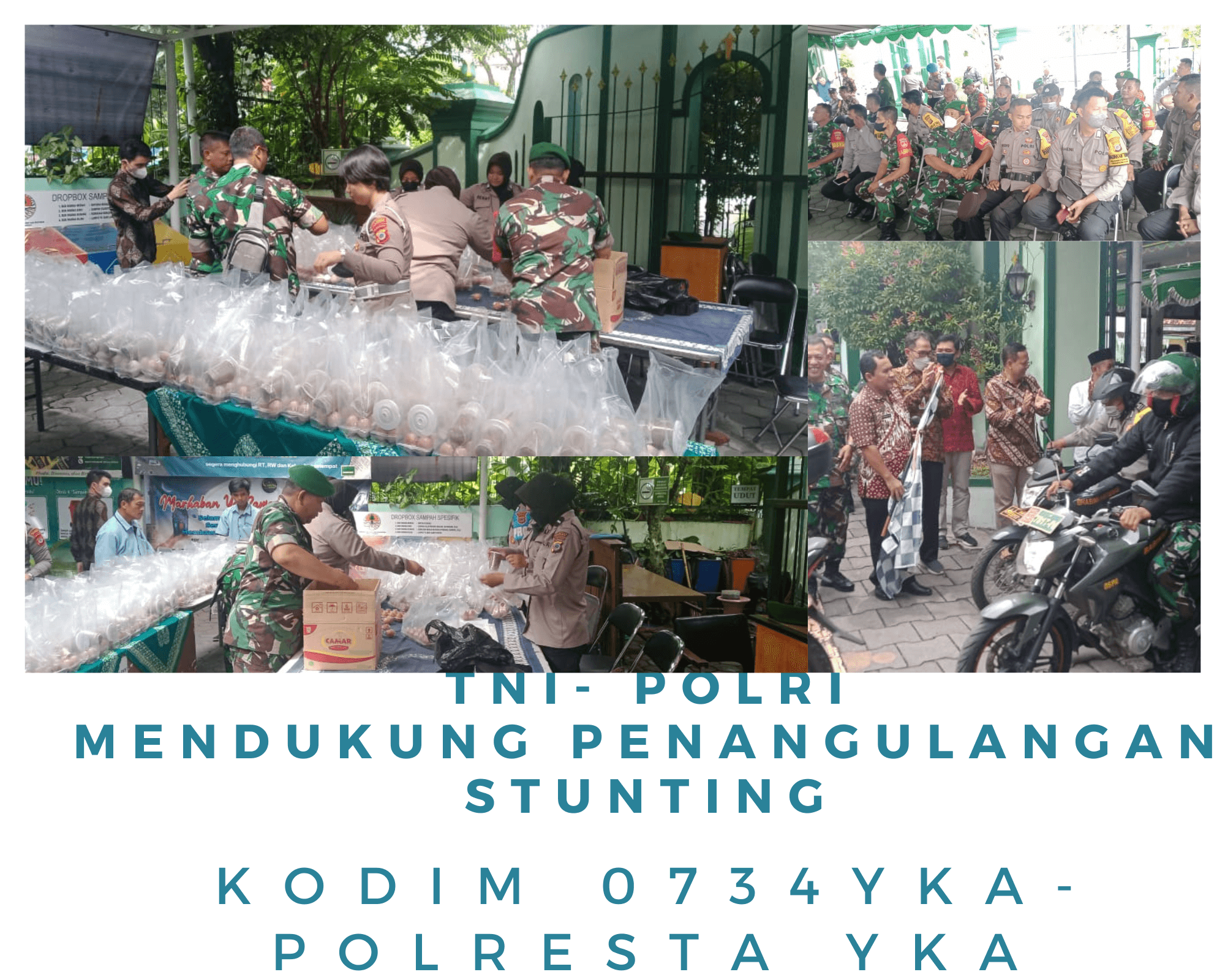 TNI - POLRI MENDUKUNG PENANGGULANGAN STUNTING  KODIM 0734 YKA- POLRESTA YKA